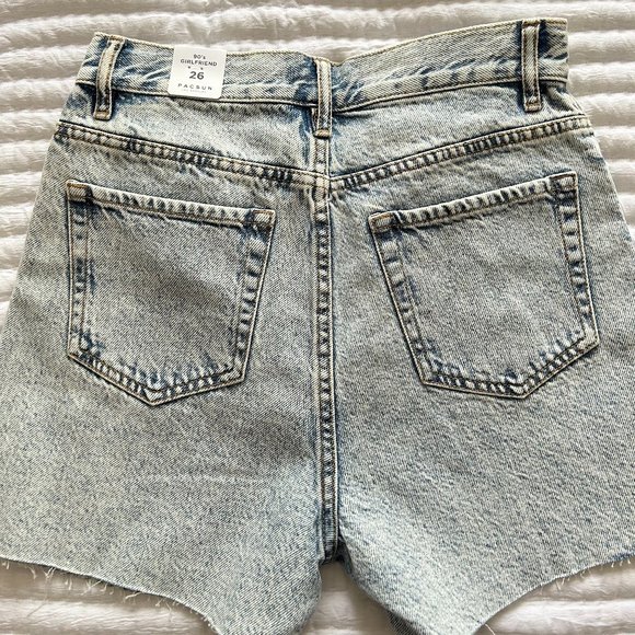 pacsun girlfriend 90's denim high rise shorts size 26 - Picture 2 of 4